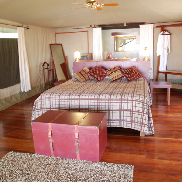 The bedroom has power 24-hours a day for lighting and charging batteries.