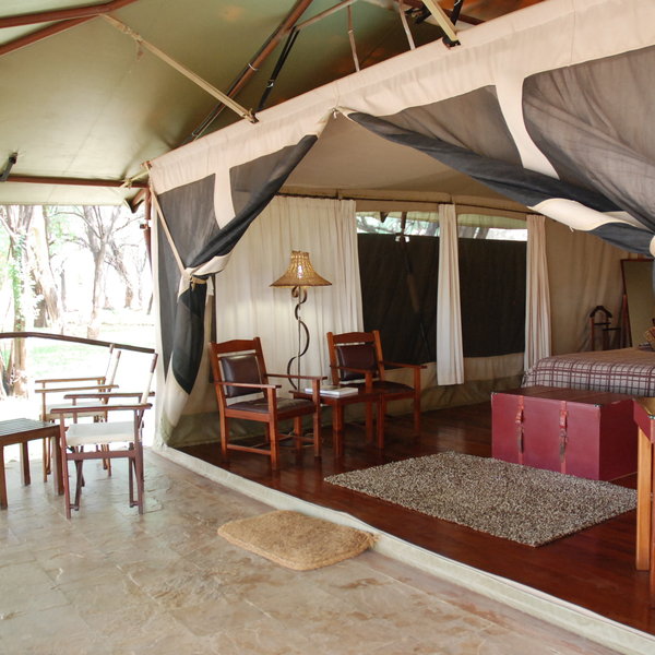 Inside, each is nicely maintained with wooden floors and comfortable furniture.