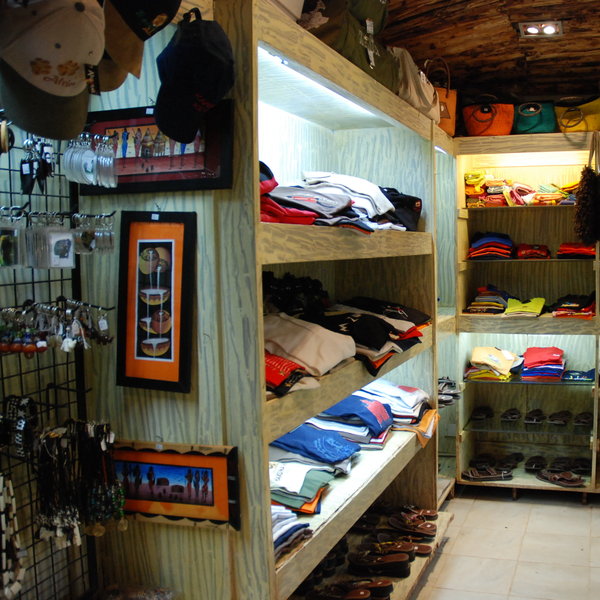 Next to the reception is a shop selling a variety of products from Nairobi.