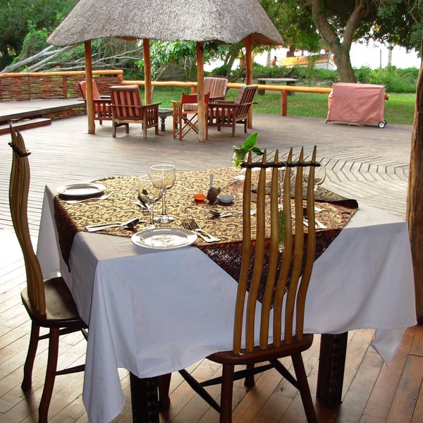 … for dining inside and outside…