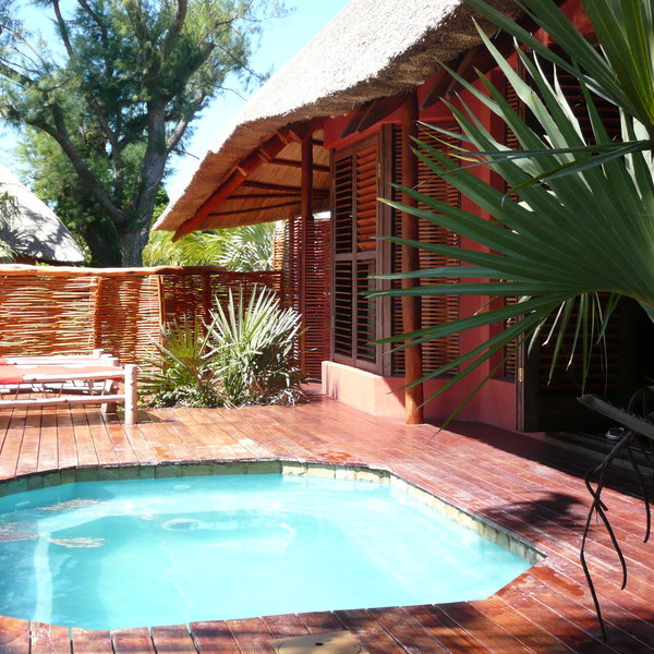 The Casitas at Benguerra Lodge all have their own plunge pools...