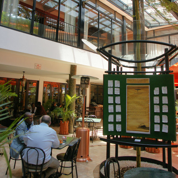The Stanley's Thorn Tree Café was Nairobi's essential notice board until the 1990s.
