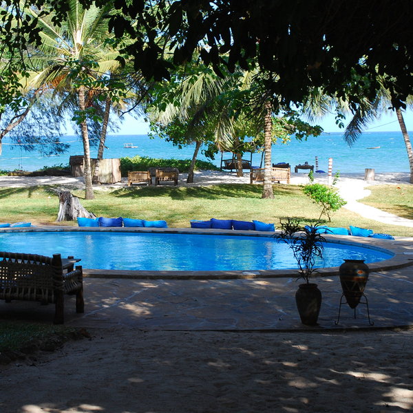 Kinondo Kwetu has two pools - a smaller plunge pool, which is very quiet…