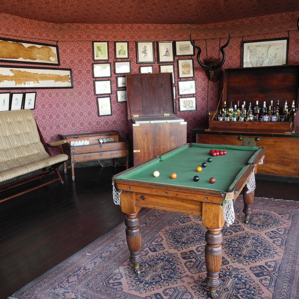 ...and a social area with bar and pool table.