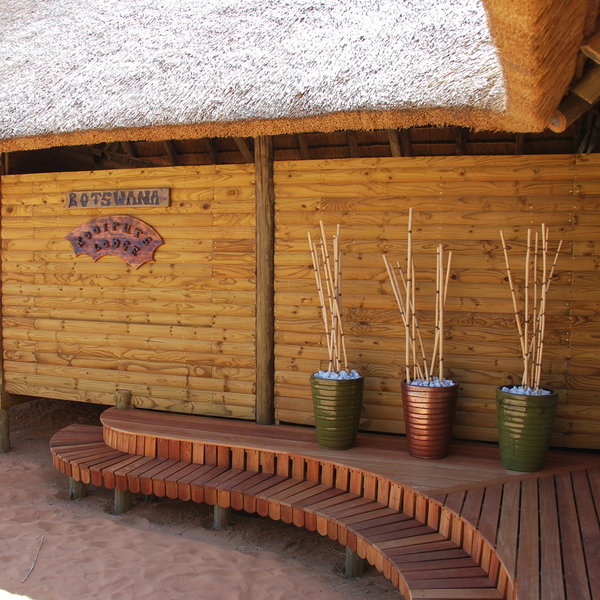 Ta Shebube Rooiputs is a lodge on the Boswana side of the Kgalagadi Transfrontier Park.