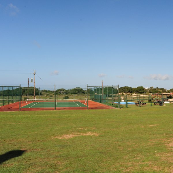…from where it's not far to the Opstal's tennis court and the swimming pool.