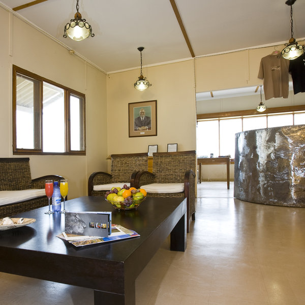 A simple reception area welcomes you to Terrace Bay Camp.