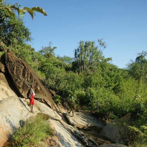 As you climb, you reach streams and pools…