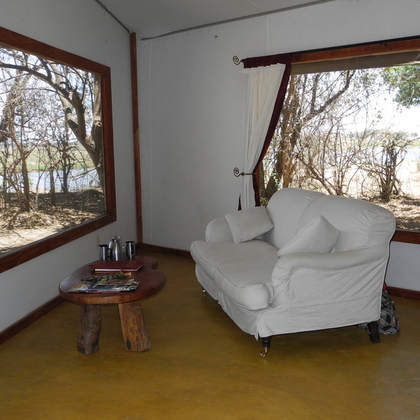There is a small lounge area...