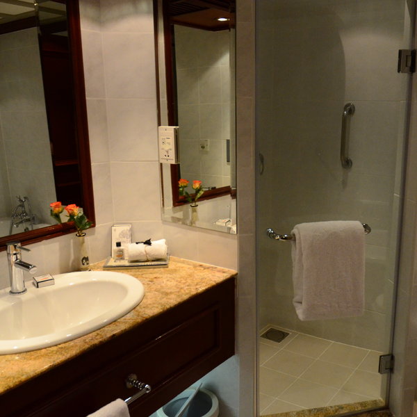 … and shower.