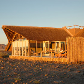 Stylishly and modern, Little Kulala has huge glass-sided rooms...