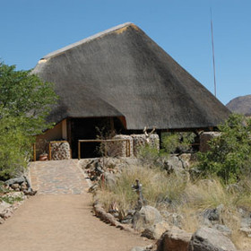 The impressive main lapa of Huab Lodge