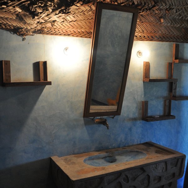 ...and a large bathroom at the back of each cottage...