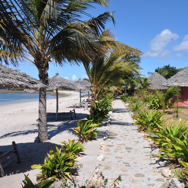 ...along the beach...