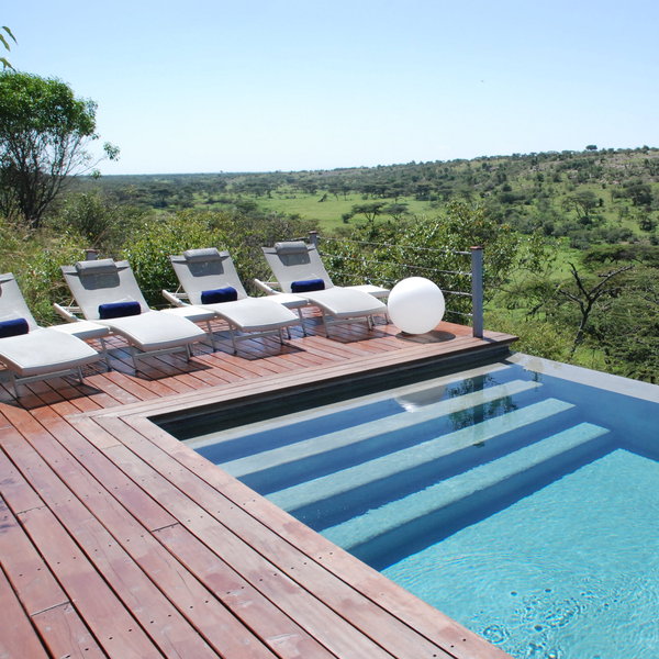 …with plenty of stylish sun loungers to soak up the sun.