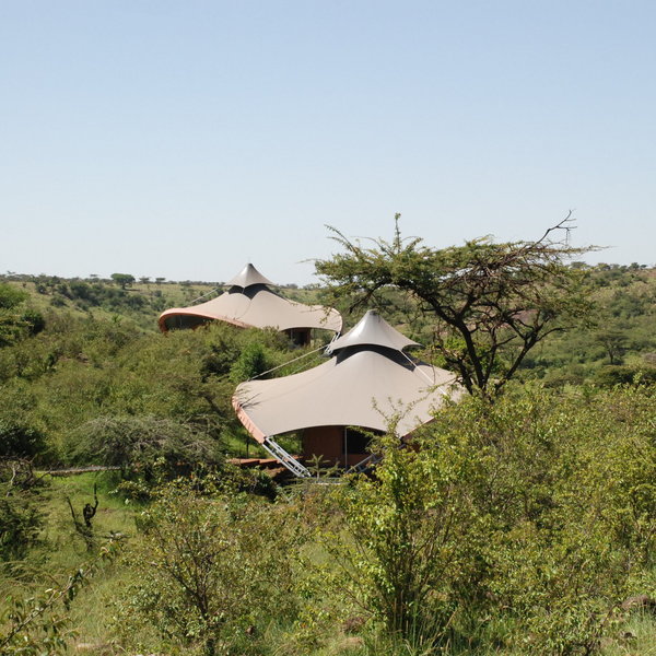 The tented suites are widely spread through the bush...