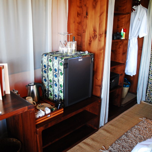 The rooms have fridges, tea and coffee making facilities - akin to a hotel in many ways.