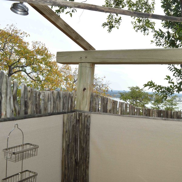 ... but also a larger outdoor shower.