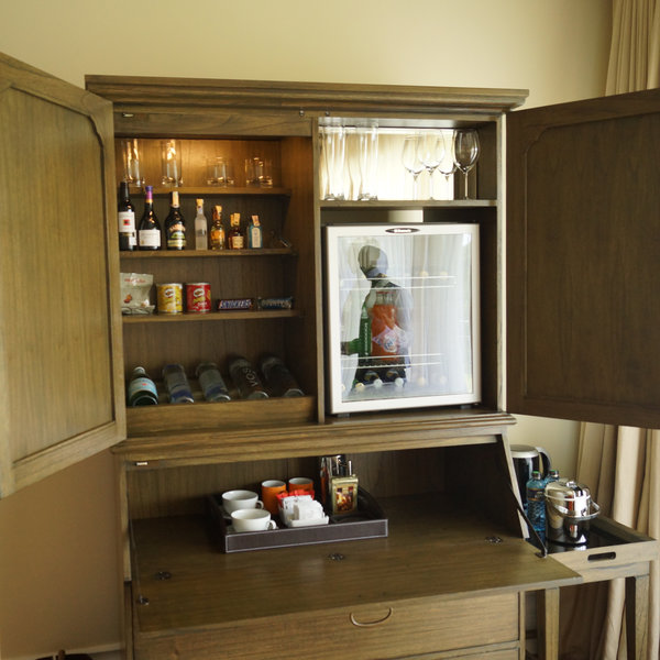 …and nicely stocked minibar fridges.