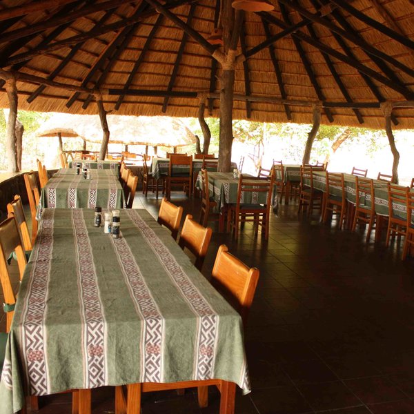There is a large dinning area for guests