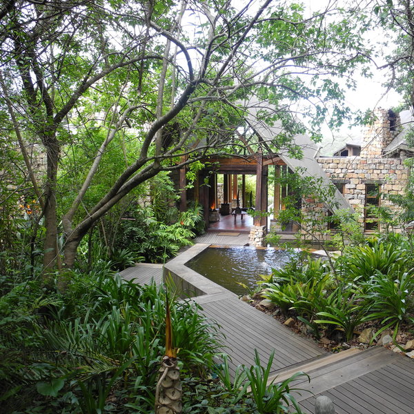 Tsala Treetop Lodge is set on a private forested estate ...
