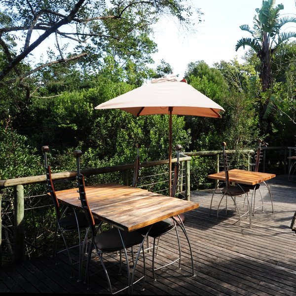 You can enjoy your meal either inside or outside ...