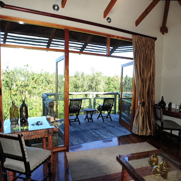 All the suites have a private deck ...