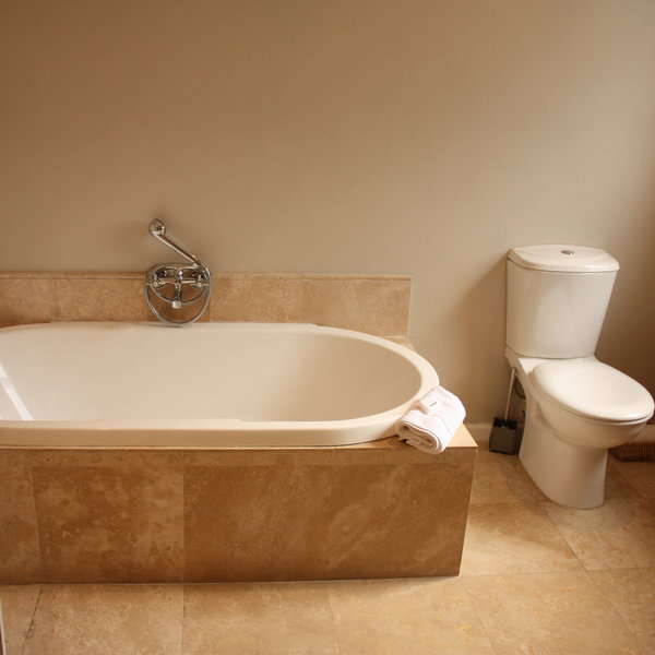 with a separate bath...