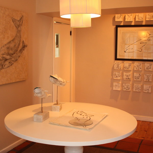 The house is filled with artwork by local artists...