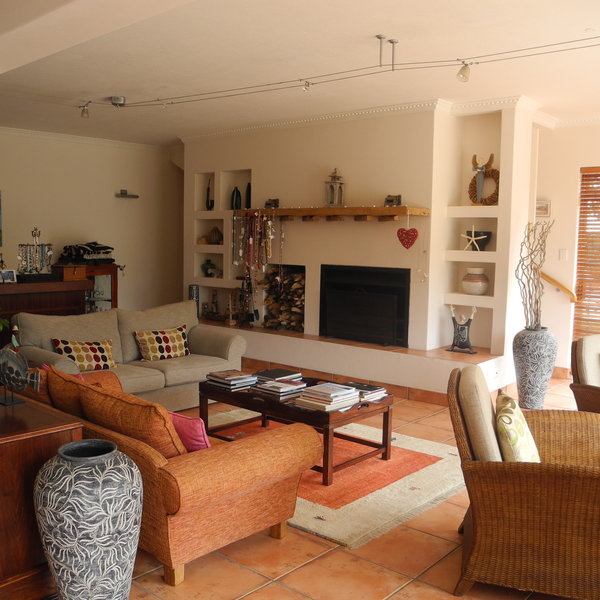 with a fireplace.