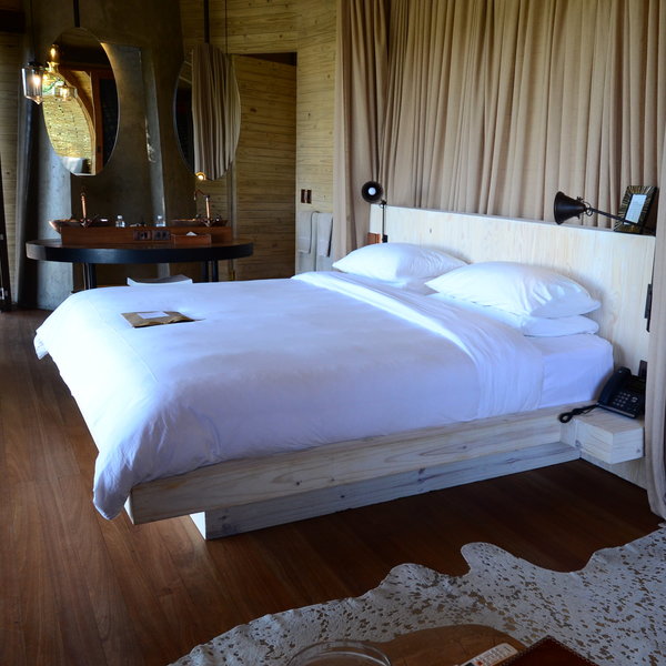 Inside the rooms are spacious with comfortable king-sized beds...