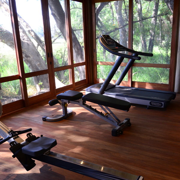 ...a small gym...
