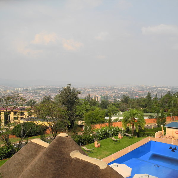…and offers the panoramic views over the hills of Kigali.