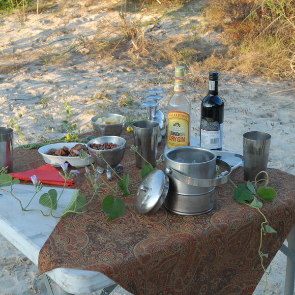 ...enjoy a drink and some snacks...