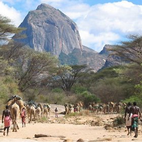 The scenery while camel-trekking is outstanding.