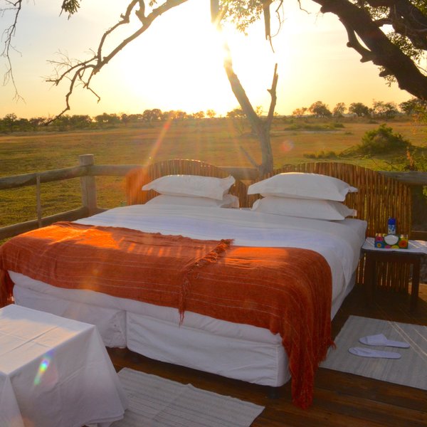 ...and is comfortably set up for a romantic night under the starry African sky.