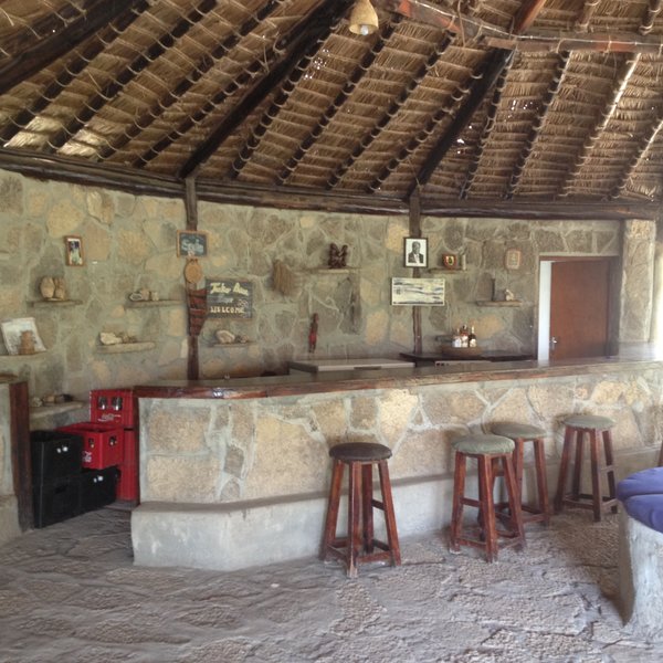 There's a large, cool, central bar-dining room…