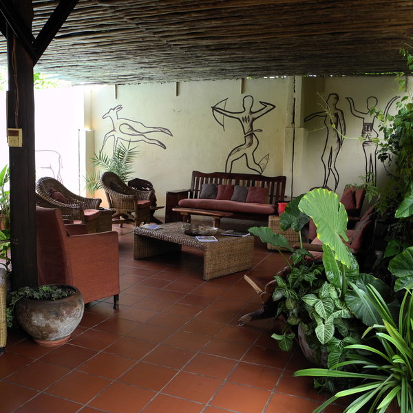 … a comfortable lounge inside the building,…