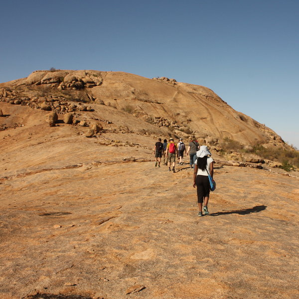 ...walking amongst the rocky landscape...