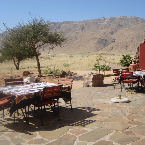 … and an outside eating area.