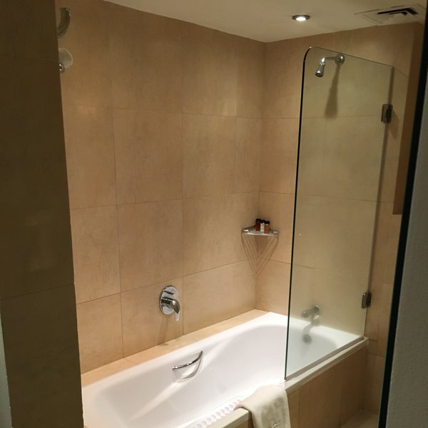 …with bath tubs as well as showers…
