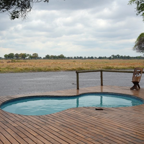 The riverside pool deck and ...
