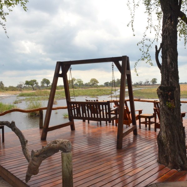 ...nearby swing seat are great spots to while away the afternoons.