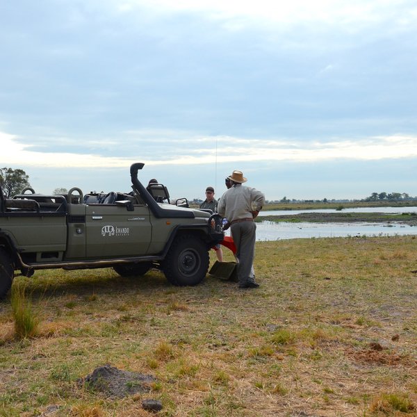 Day and night game drives explore the riverine forest and open plains...
