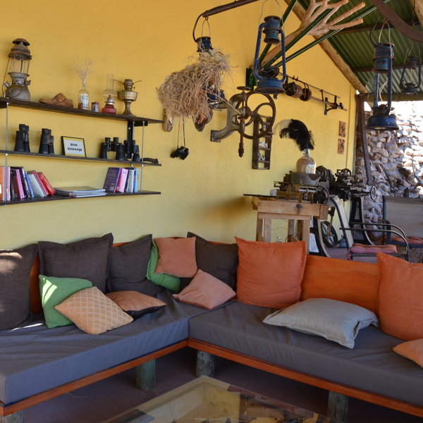 ..with comfortable indoor seating areas...