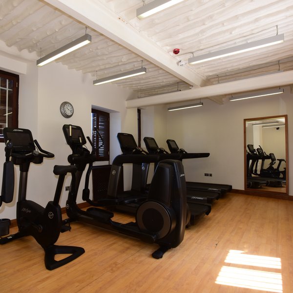 …a fully equipped gym…