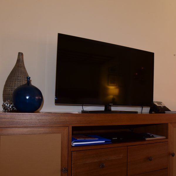…and a flat screen TV.