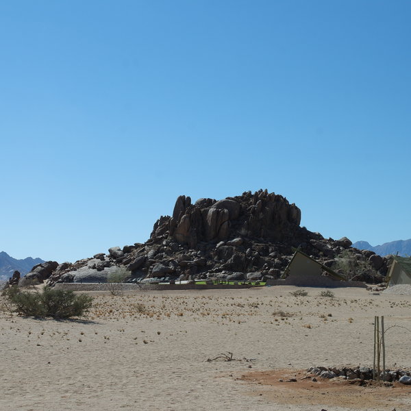 The main area is situated at the base of a kopje…