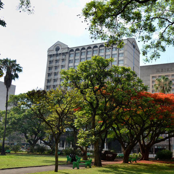 The Meikles Hotel is located in the centre of Harare - overlooking the Africa Unity Square.