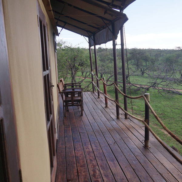 Each has a small shaded wooden veranda with a great view of the surroundings.